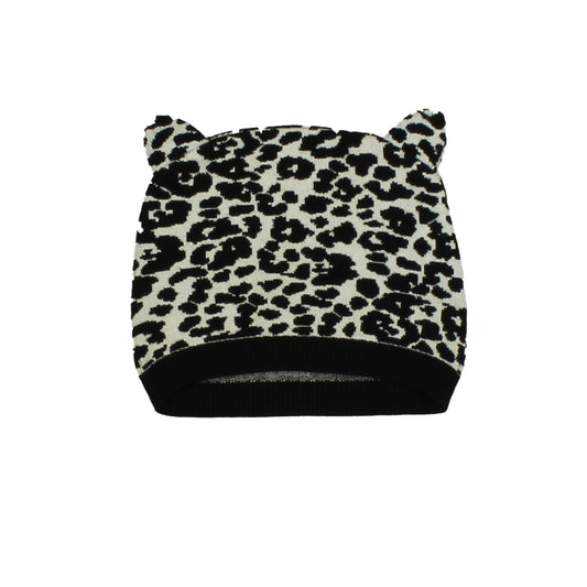 Milly Minis Girls Black | White Winter Hat Size: 2-5T Black | White
