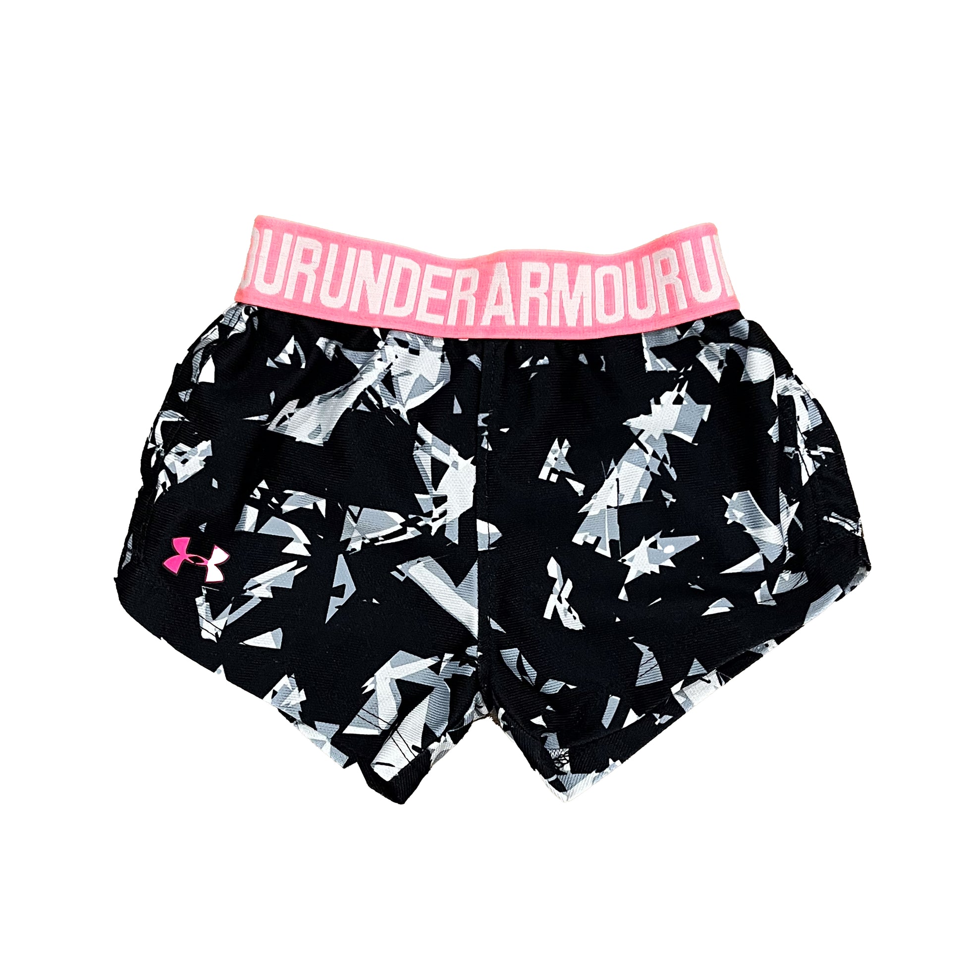 Under Armour Girls Black | White Athletic Shorts Size: 12 Months Black | White