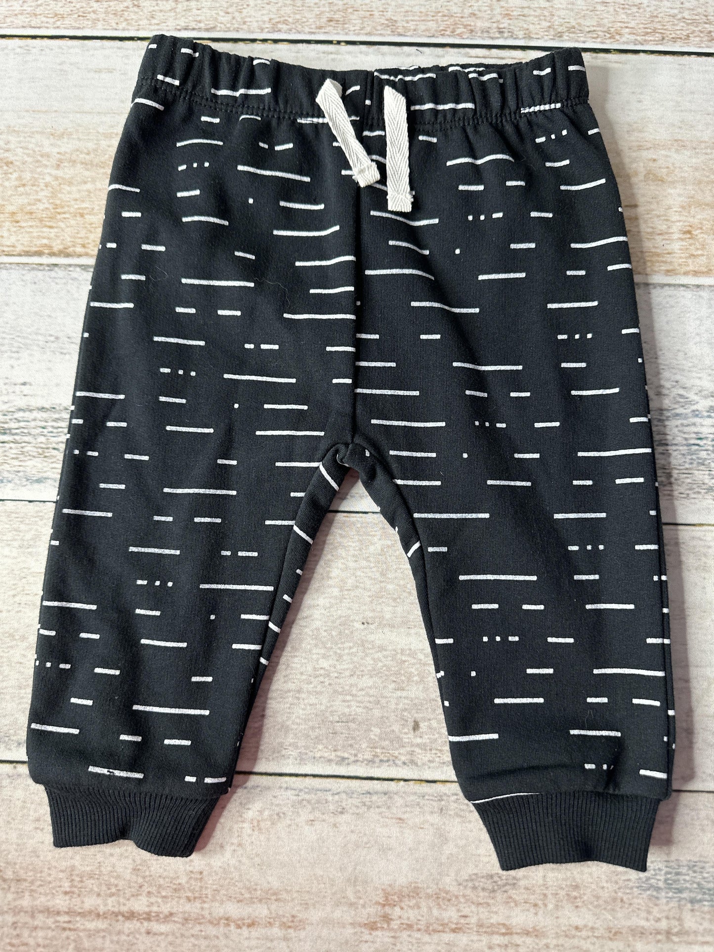 PL Baby Unisex Black | White Pants Size: 9 months Black | White