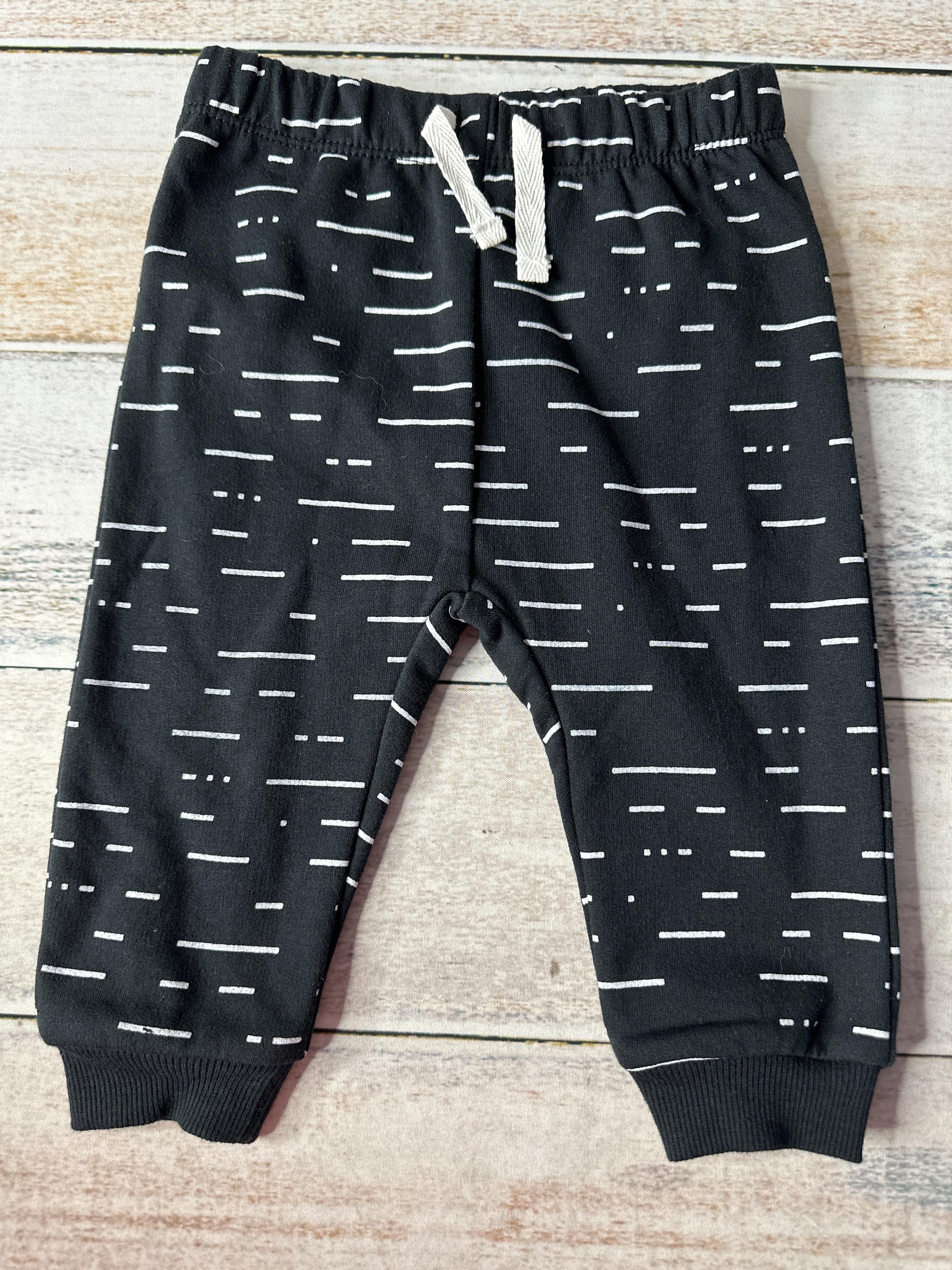 PL Baby Unisex Black | White Pants Size: 9 months Black | White