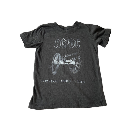 ACDC Unisex Black | White T-Shirt Size: 3T Black | White