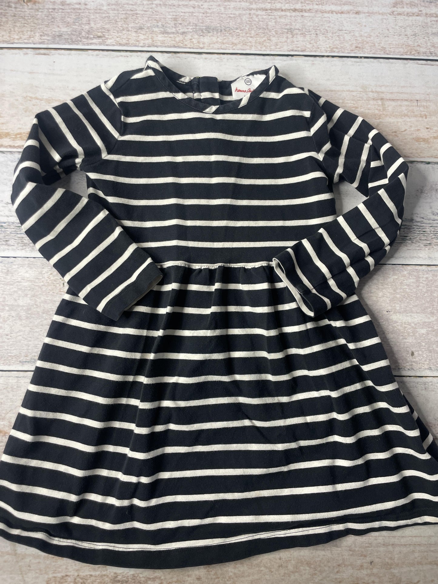 Hanna Andersson Girls Black | White Dress Size: 5 Black | White