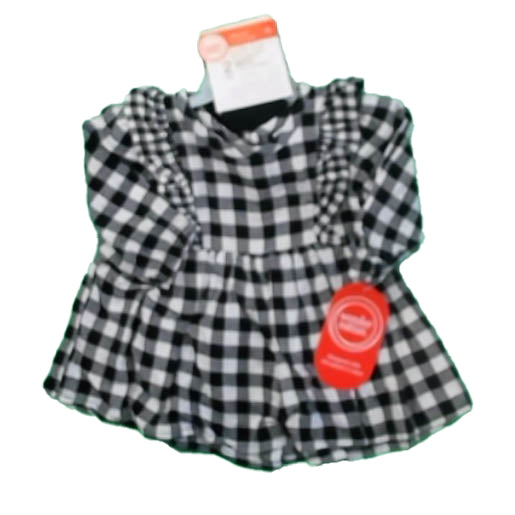 Wonder Nation Girls Black | White Dress Size: 0-3 Months Black | White