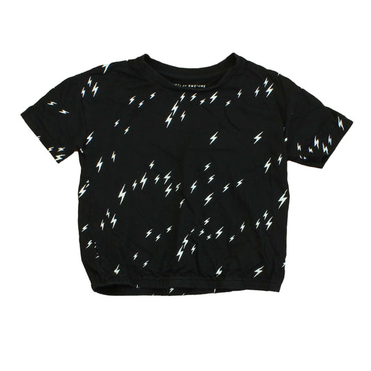 Rockets Of Awesome Girls Black | White T-Shirt Size: 8 Years Black | White