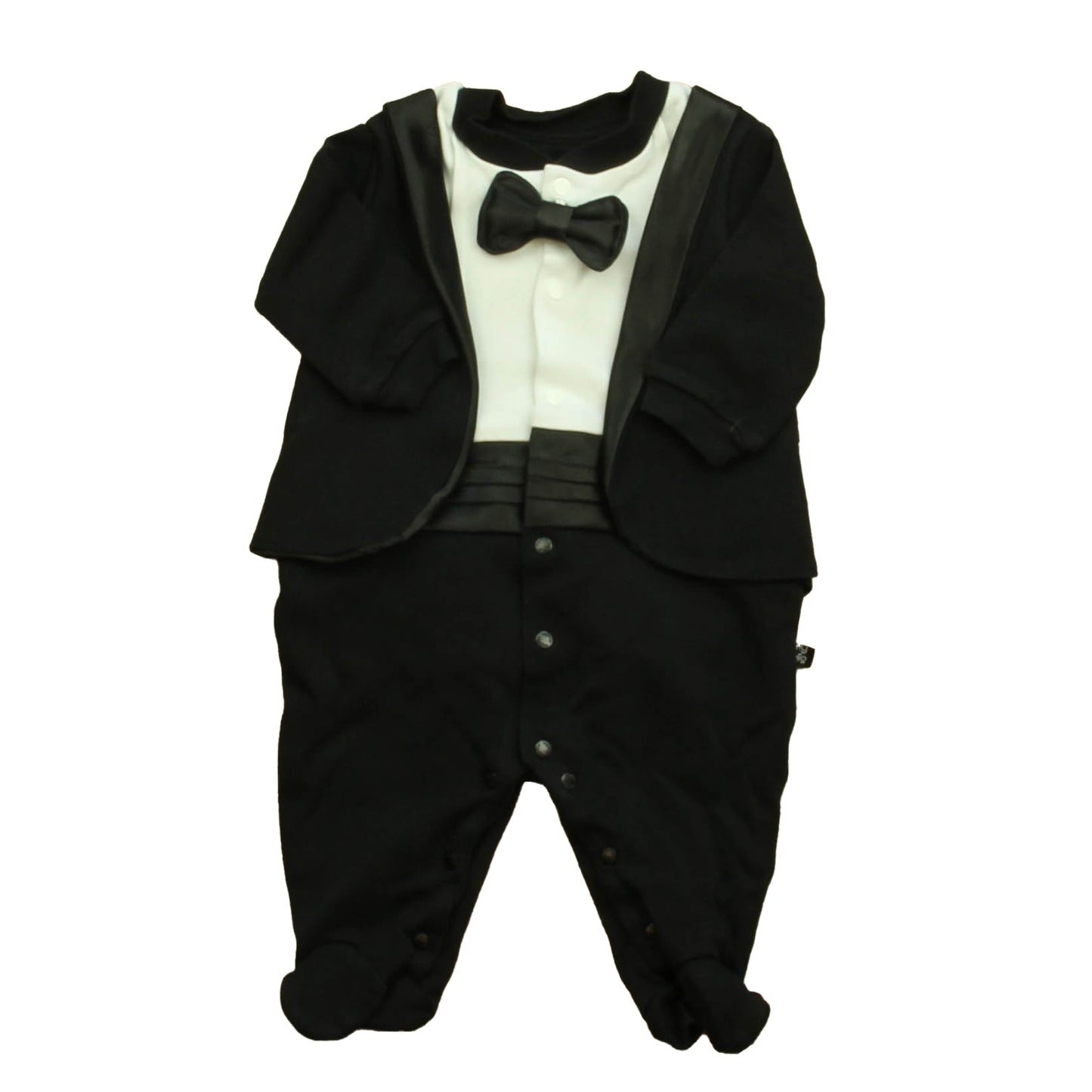 MyMio Boys Black | White Long Sleeve Outfit Size: 0-3 Months Black | White