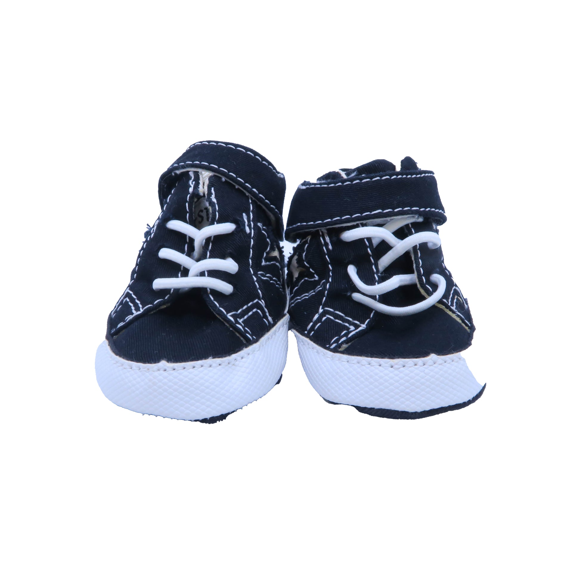 Converse Boys Black | White Booties Size: 1 Infant Black | White