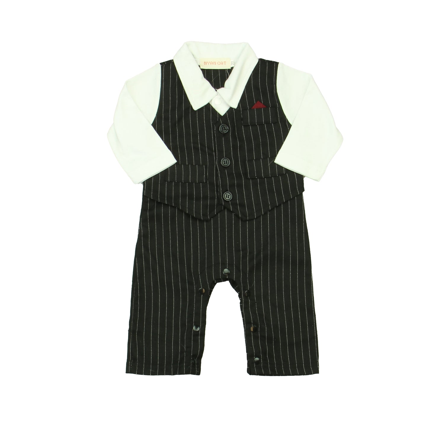 Nyan Cat Boys Black | White Long Sleeve Outfit Size: 3-6 Months Black | White
