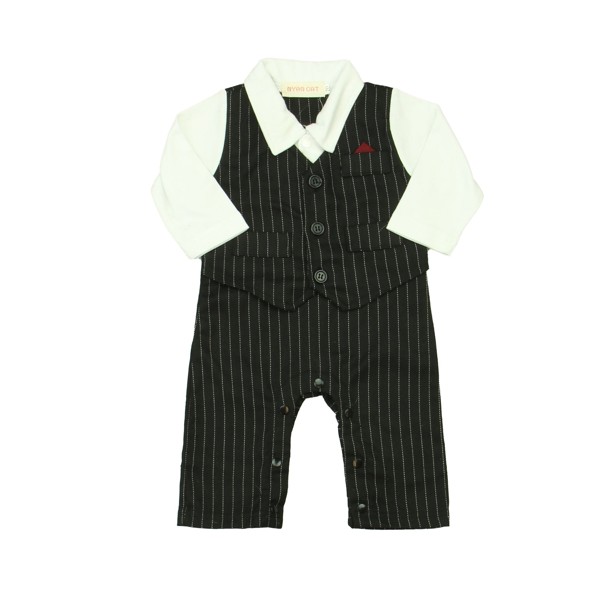Nyan Cat Boys Black | White Long Sleeve Outfit Size: 3-6 Months Black | White