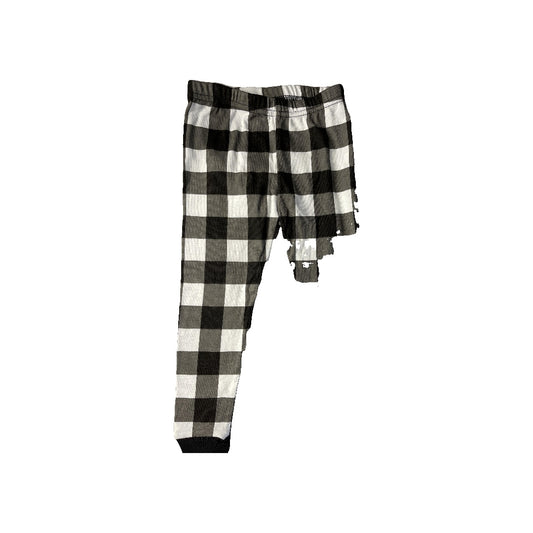 Leveret Boys Black | White Pajamas Size: 2T Black | White