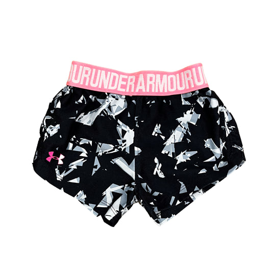 Under Armour Girls Black | White Athletic Shorts Size: 12 Months Black | White