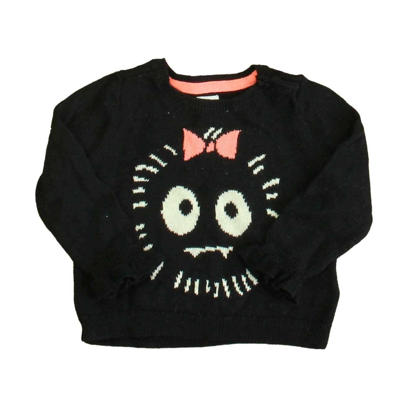 Gap Girls Black | White Sweater Size: 3-6 Months Black | White