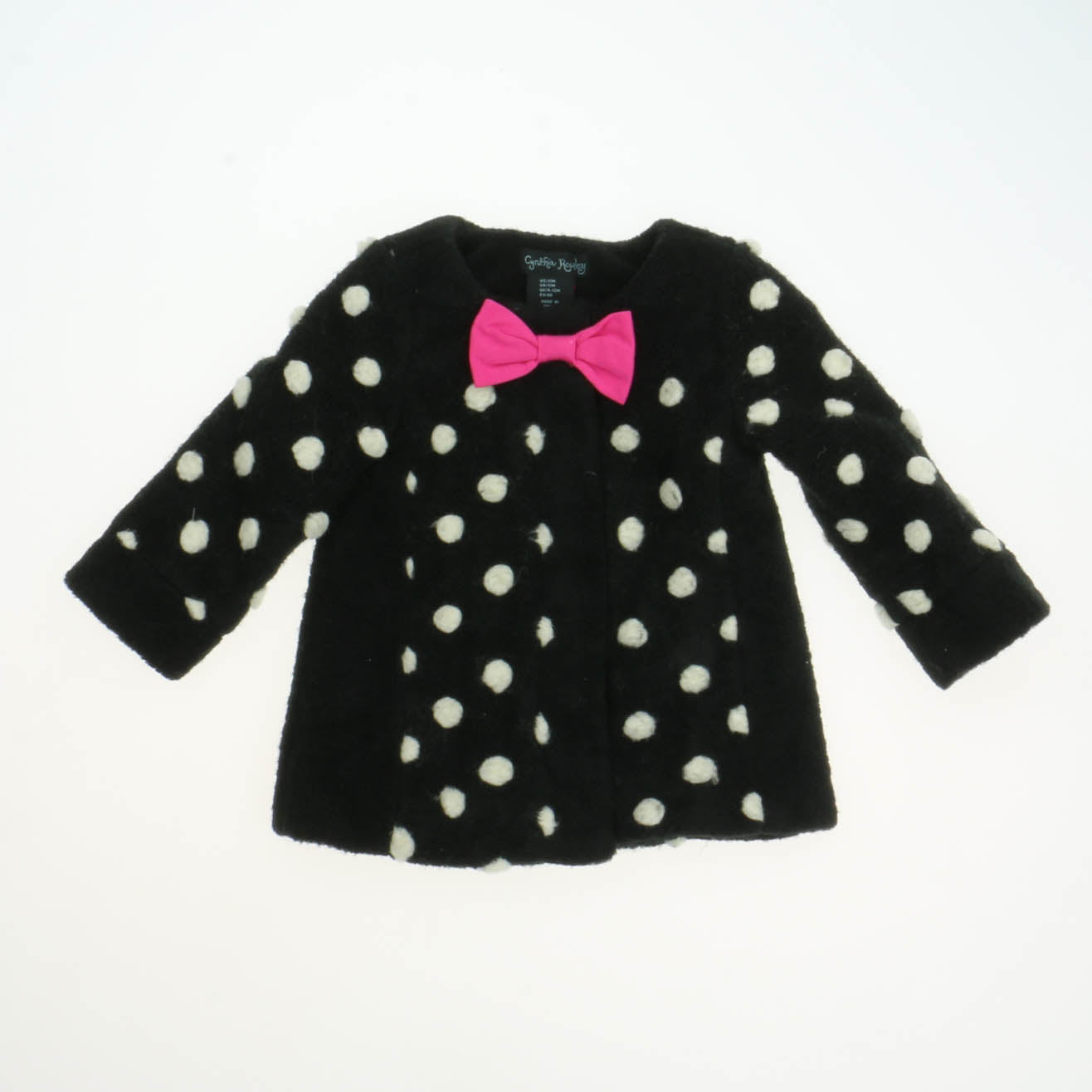 Cynthia Rowley Girls Black | White Winter Coat Size: 12 Months Black | White