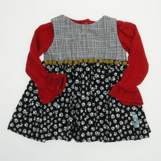 Sweet Petunia Clothing Girls Black | White Jumper Size: 24 Months Black | White