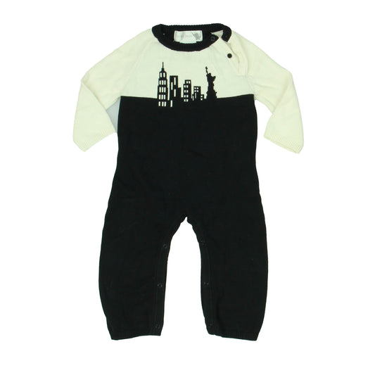 Lucky Jade Boys Black | White Long Sleeve Outfit Size: 6-9 Months Black | White