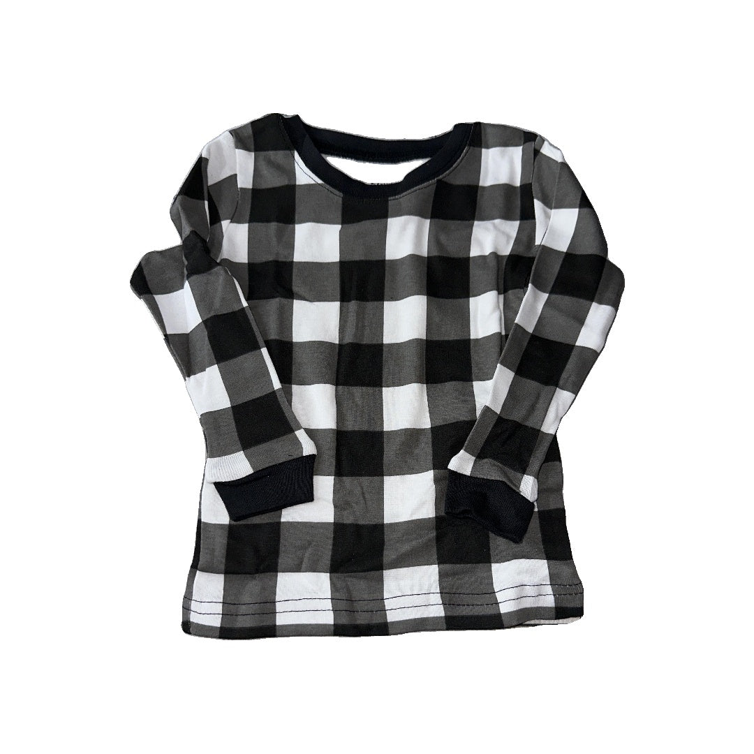 Leveret Unisex Black | White Pajamas Size: 18-24 months Black | White