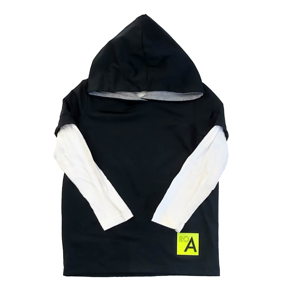 Rockets Of Awesome Boys Black | White Hoodie Size: 6 Years Black | White