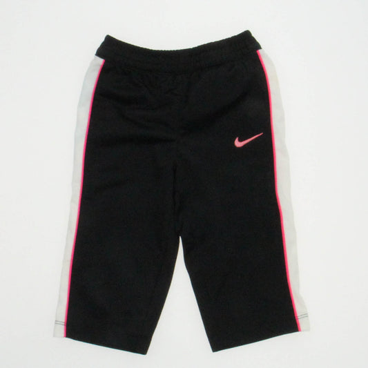 Nike Girls Black | White Athletic Pants Size: 12 Months Black | White