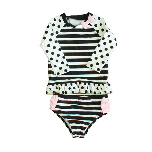 Kate Spade Girls Black | White 1-piece Swimsuit Size: 12 Months Black | White