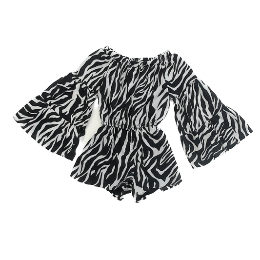 Mia Girls Black | White Romper Size: 4T Black | White