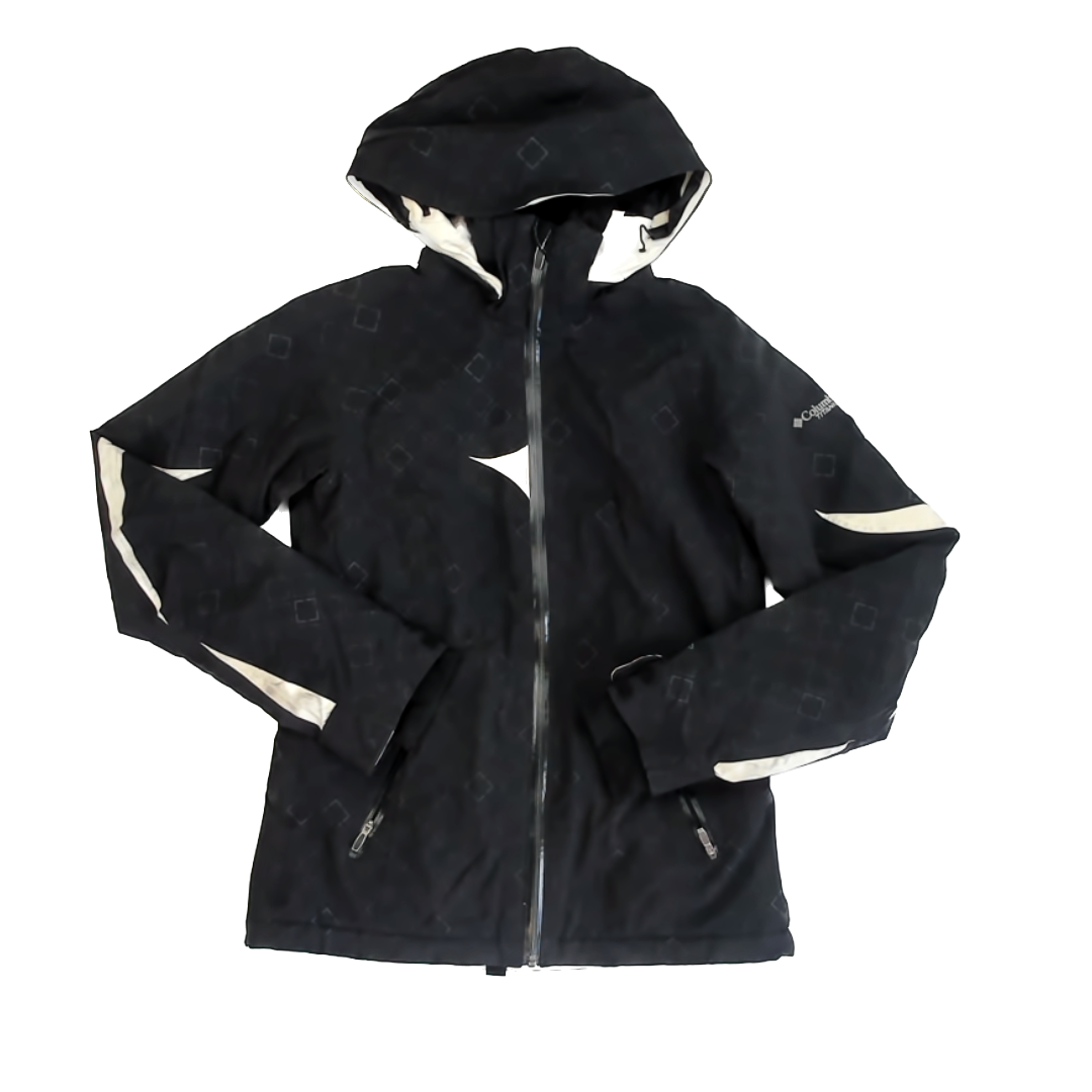 Columbia Girls Black | White Snow & Ski Coat Size: Small Black | White