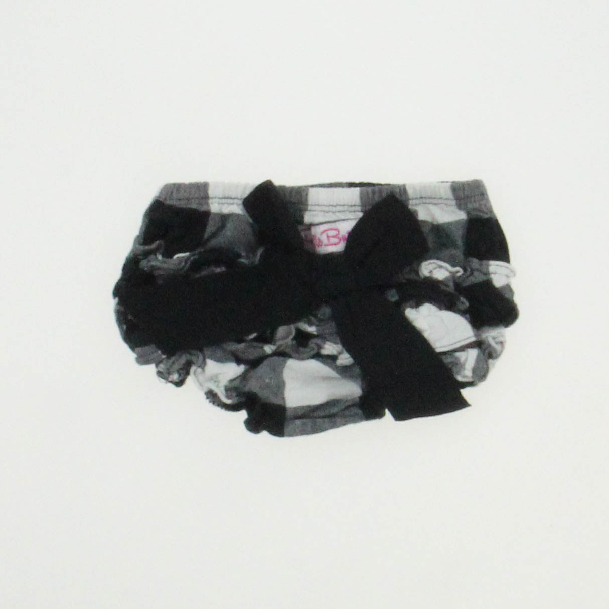 Ruffle Butts Girls Black | White Shorts Size: 3-6 Months Black | White
