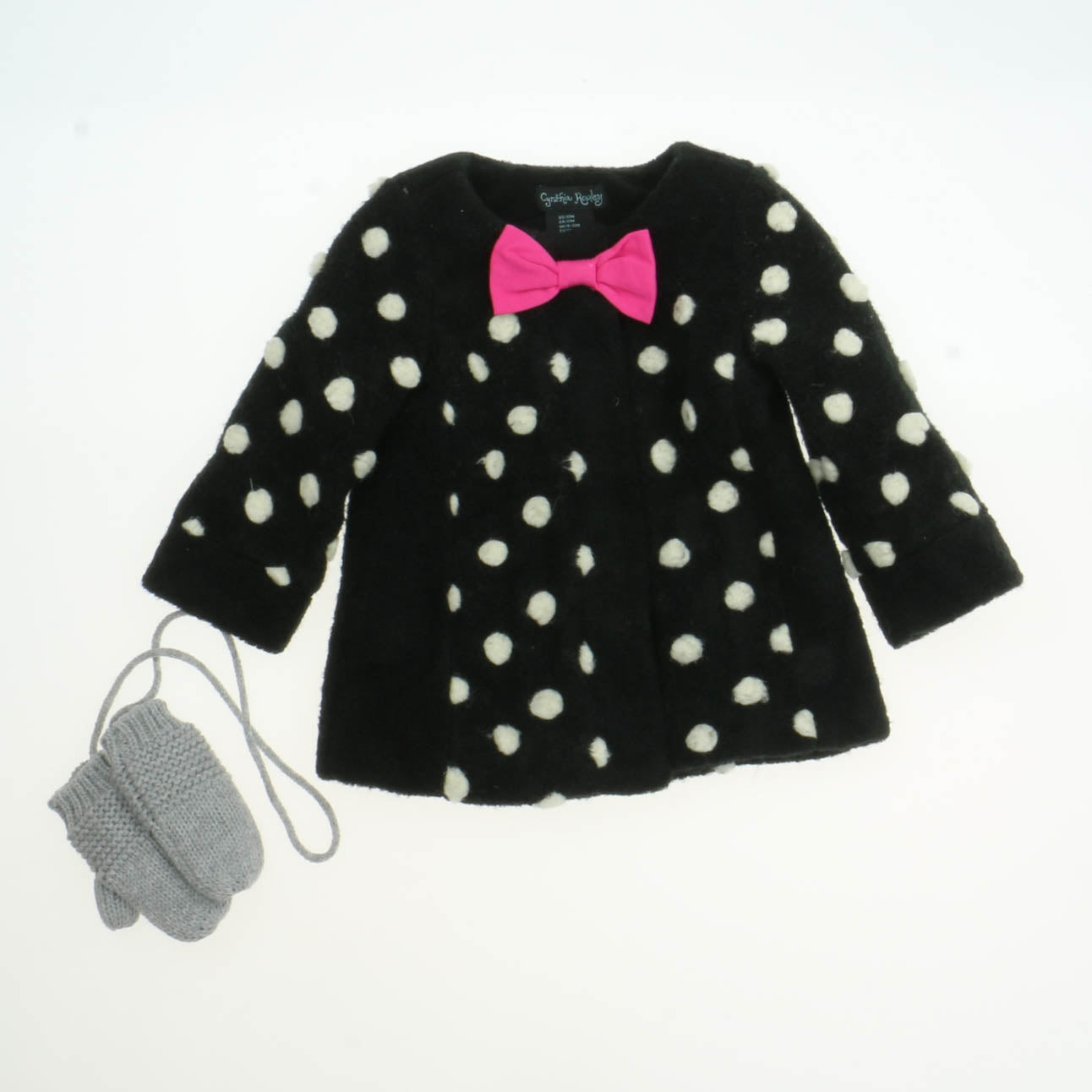 Cynthia Rowley Girls Black | White Winter Coat Size: 12 Months Black | White