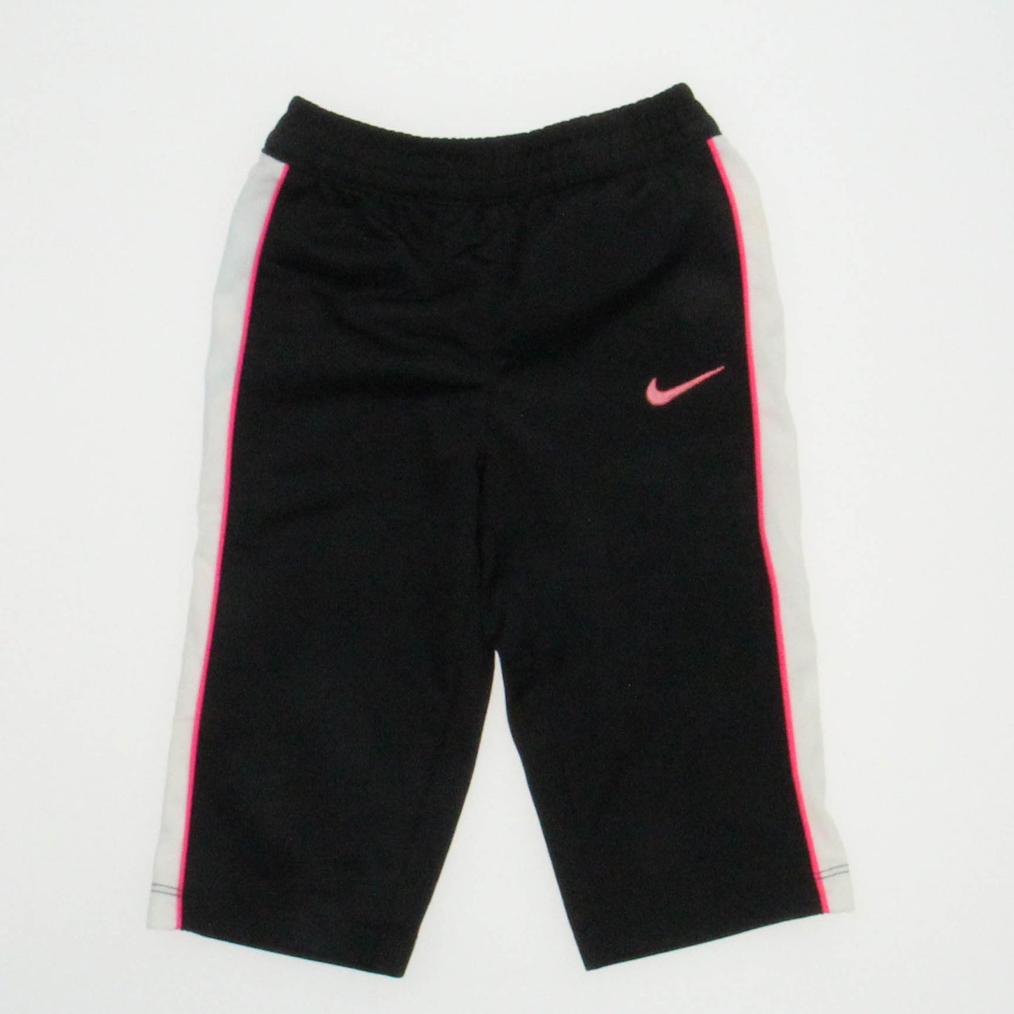 Nike Girls Black | White Athletic Pants Size: 12 Months Black | White