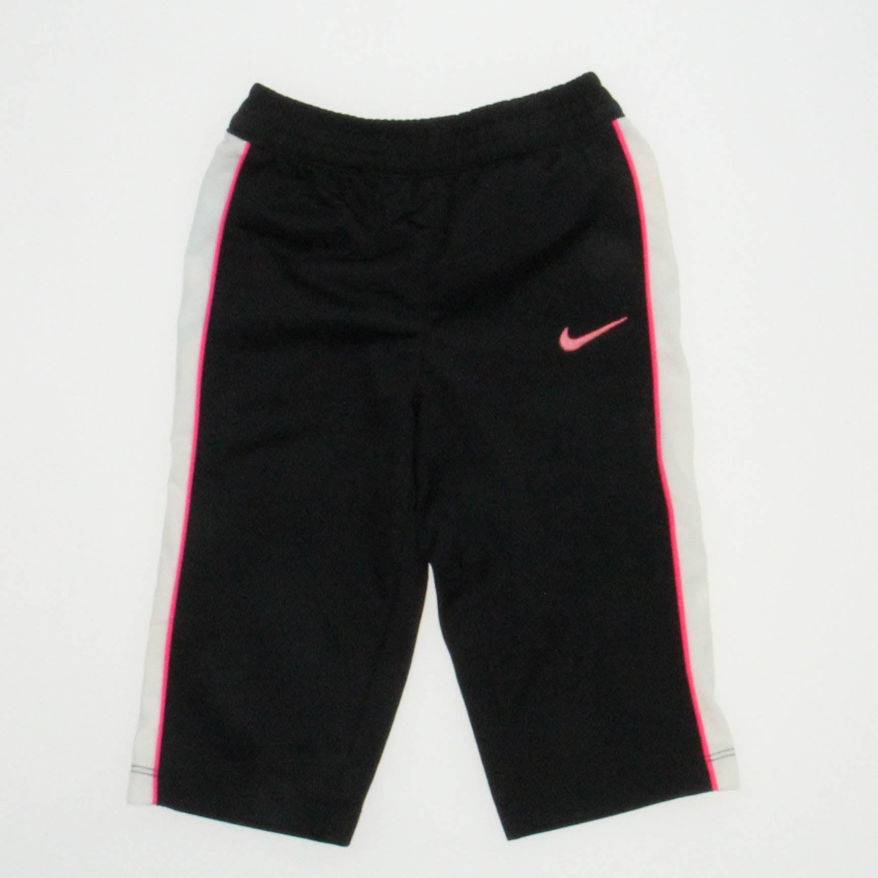 Nike Girls Black | White Athletic Pants Size: 12 Months Black | White