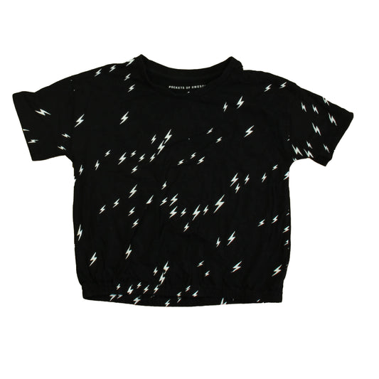 Rockets Of Awesome Girls Black | White T-Shirt Size: 8 Years Black | White