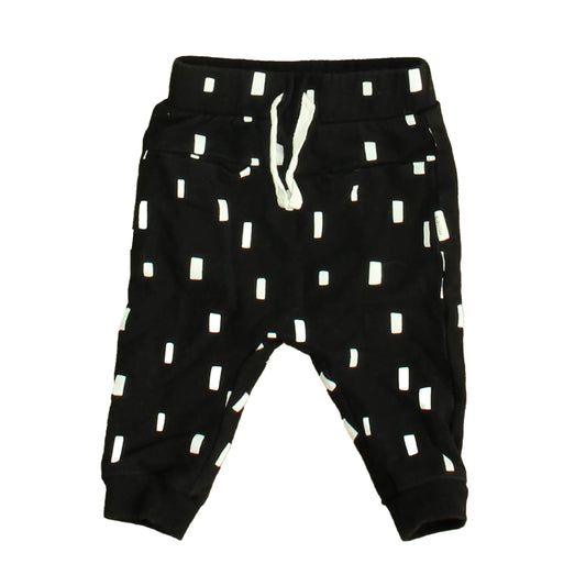 Miles Boys Black | White Casual Pants Size: 6 Months Black | White