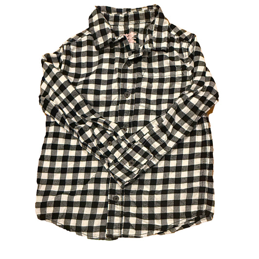 Cat & Jack Girls Black | White Blouse Size: 4-5T Black | White