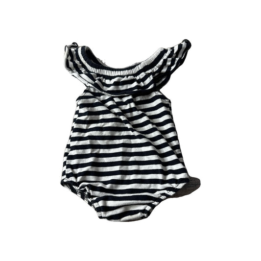 Girls Black | White Button Down Short Sleeve Size: 12 months Black | White