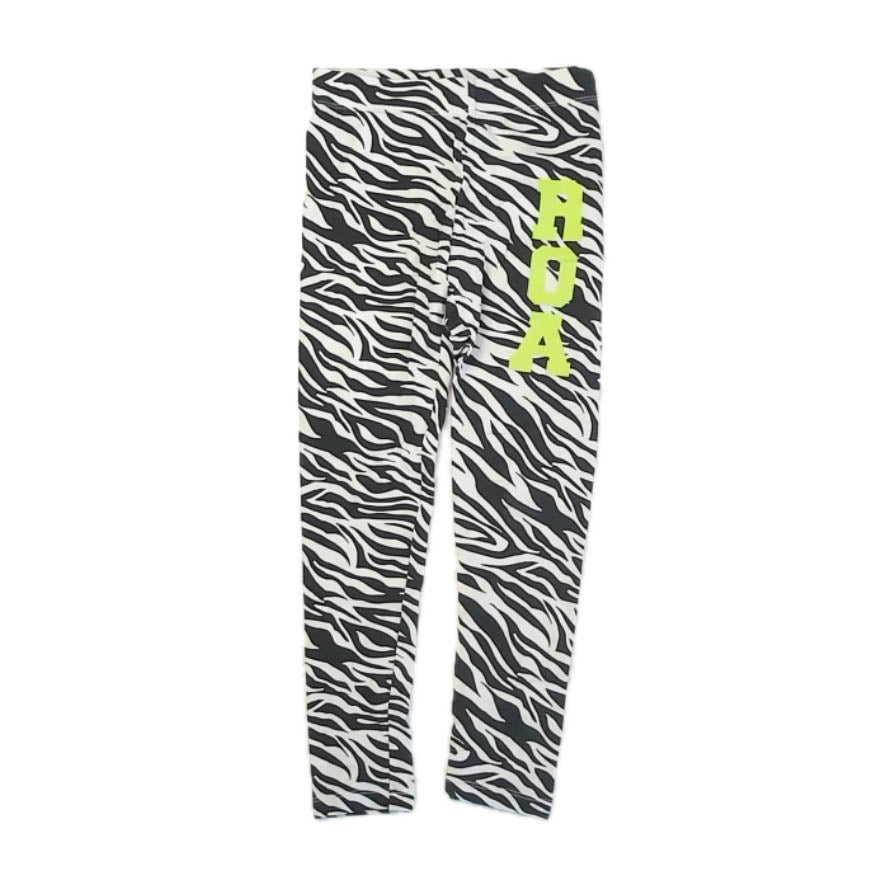 Rockets of Awesome Girls Black | White Leggings Size: 7 Years Black | White
