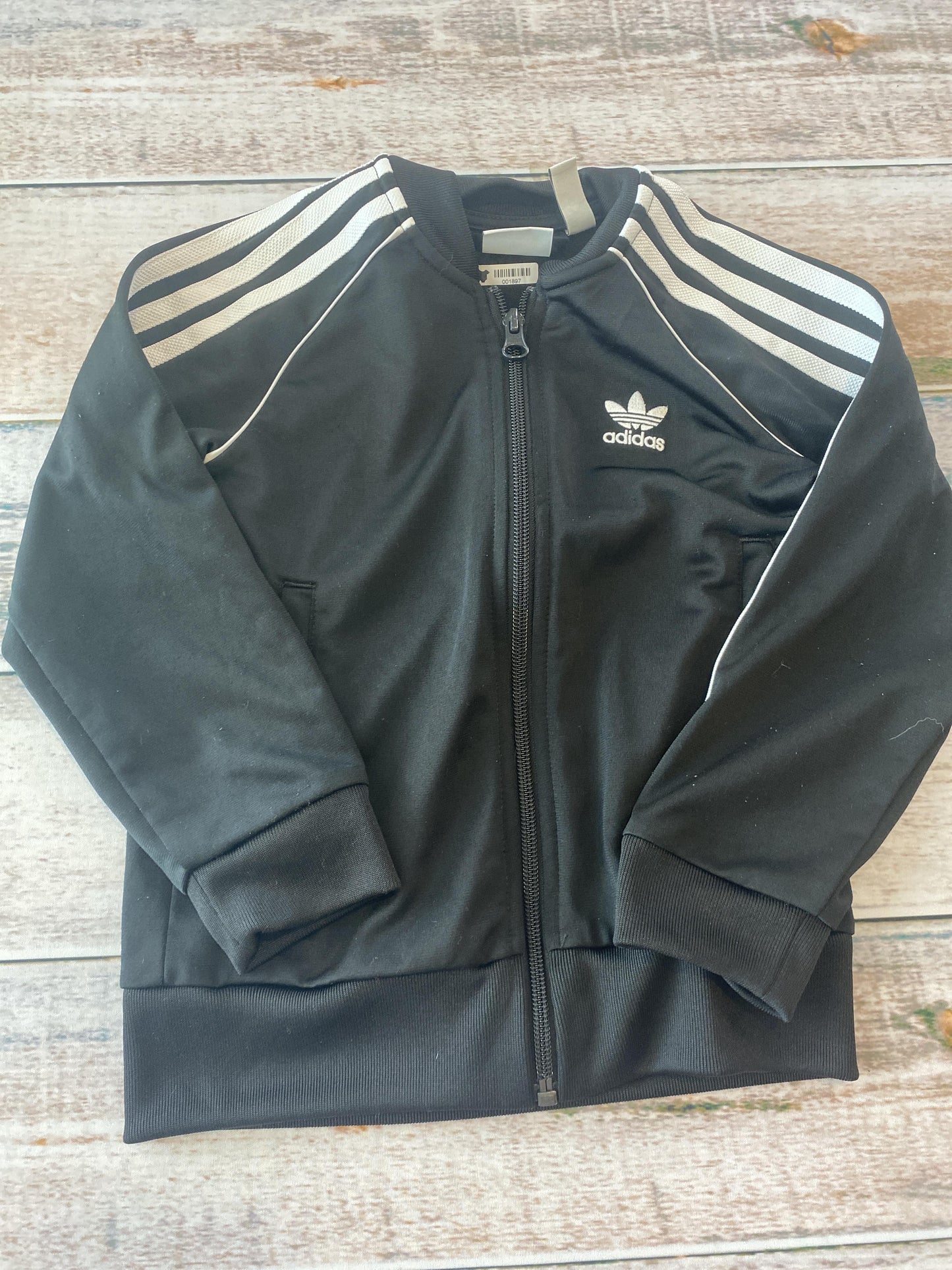 Adidas Unisex Black | White Jacket Size: 4-5 Years Black | White