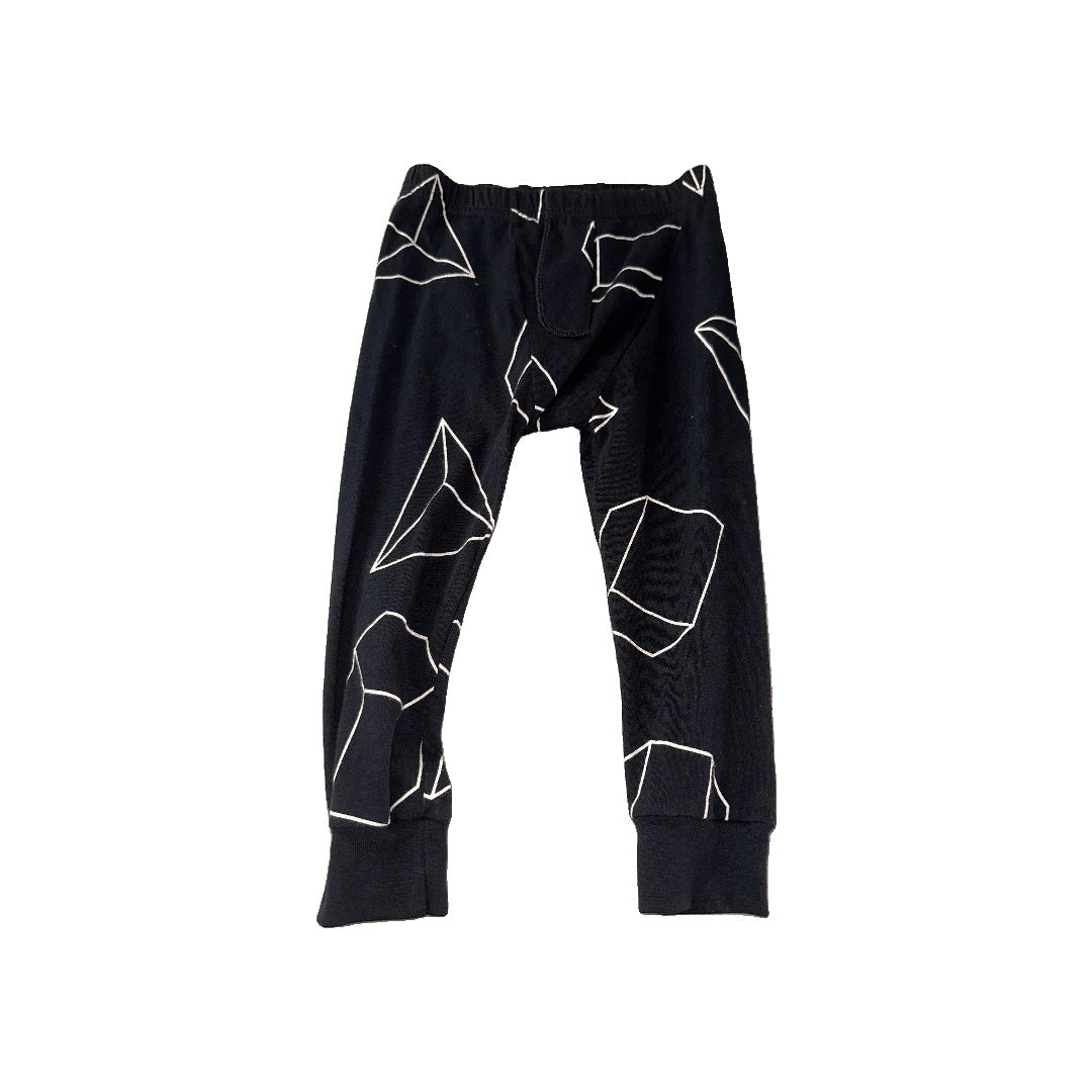 Nununu Unisex Black | Wool White | Shapes Pants Size: 18-24 months Black | Wool White | Shapes