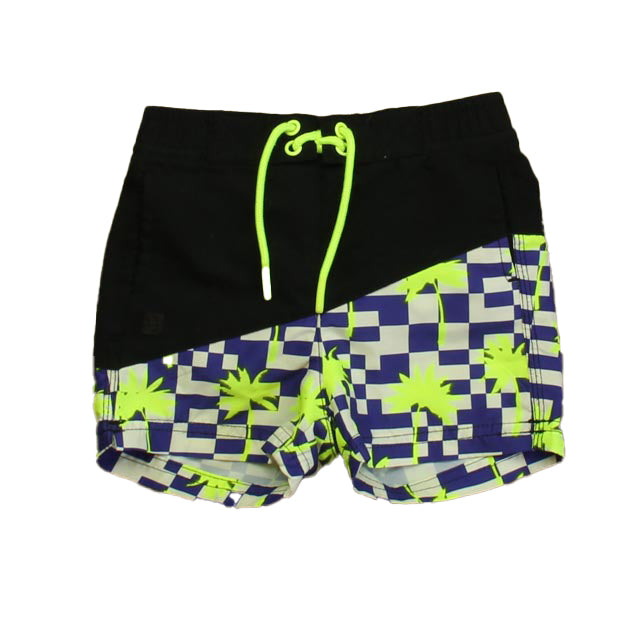 Rockets Of Awesome Boys Black | Yellow Palm Trees Trunks Size: 2T Black | Yellow Palm Trees