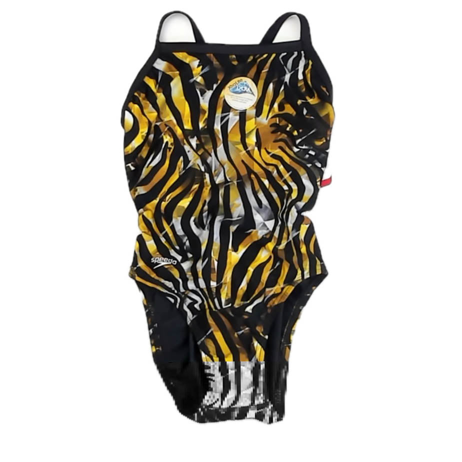 Speedo Girls Black | Yellow 1-piece Swimsuit Size: Junior 0 Black | Yellow