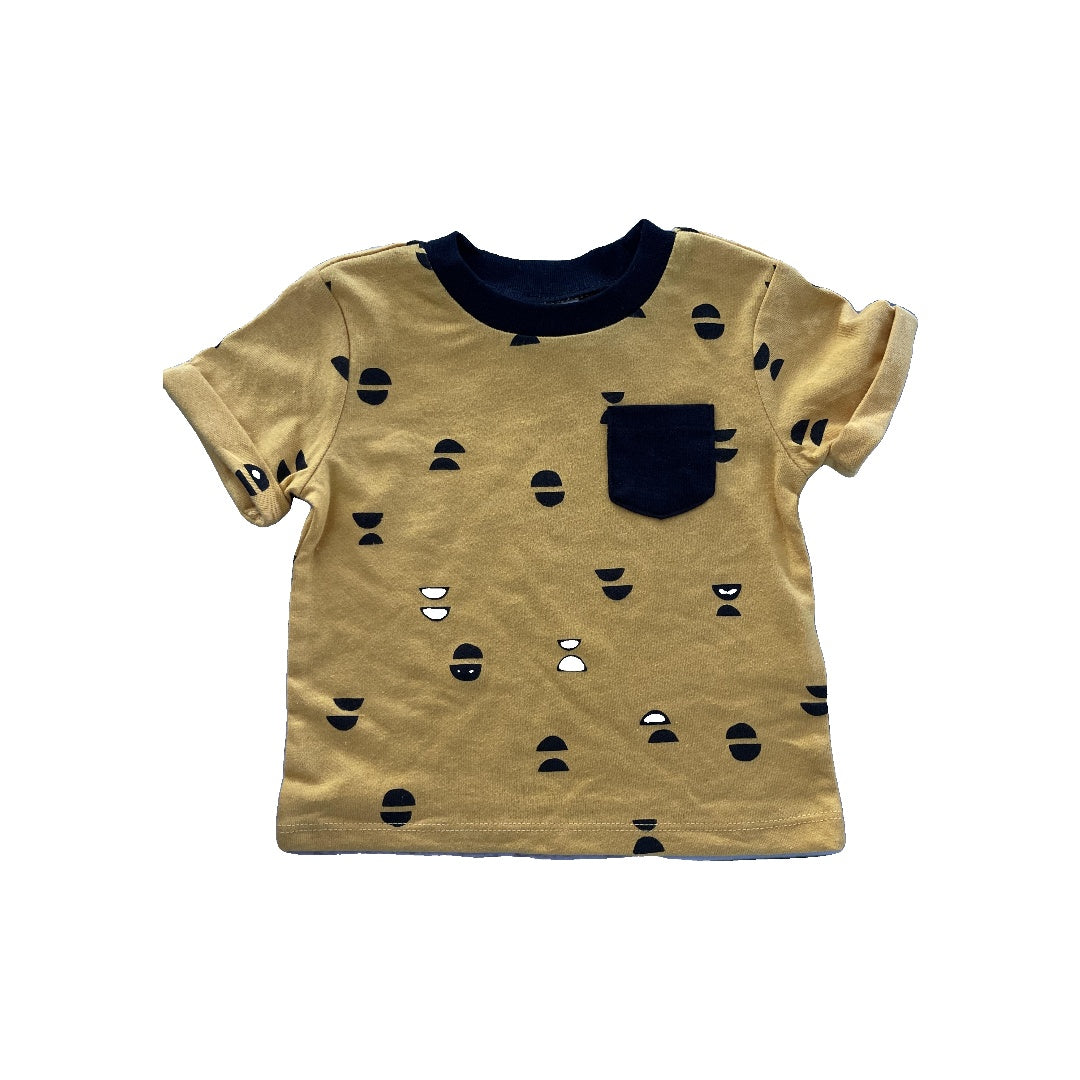 PL Baby Boys Black | Yellow T-Shirt Size: 3-6 months Black | Yellow