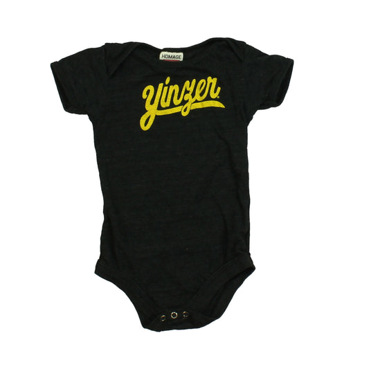 Homage Boys Black | Yellow Onesie Size: 12-18 Months Black | Yellow