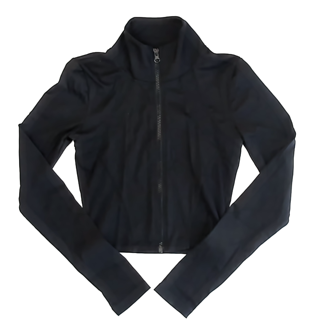 Forever 21 Girls Black Zip-Up Sportswear Size: 12 Years Black Zip-Up