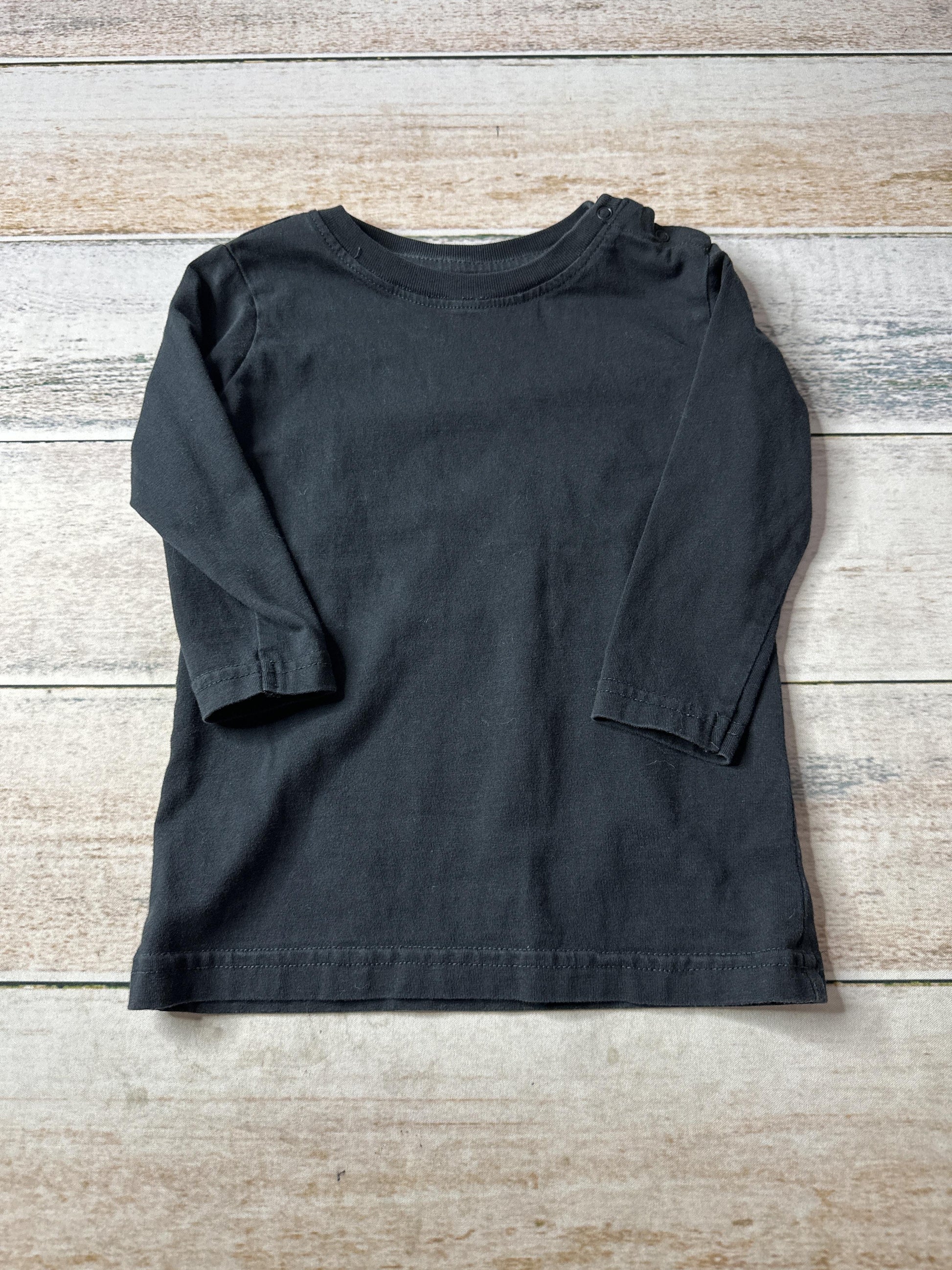 Primary Unisex Black Long Sleeve Shirt Size: 18-24 months Black