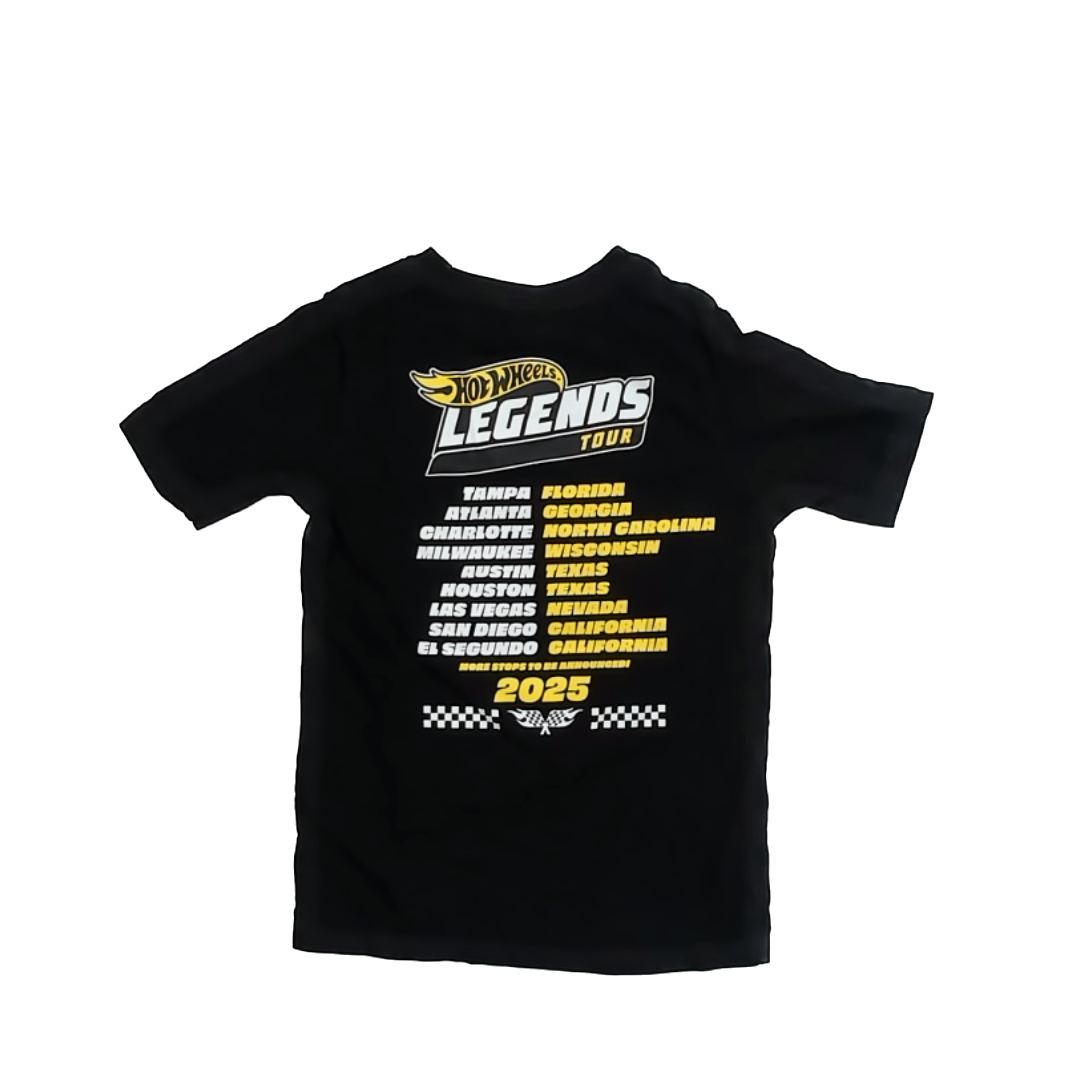 Hot Wheels Boys Black T-Shirt Size: M (8) Black