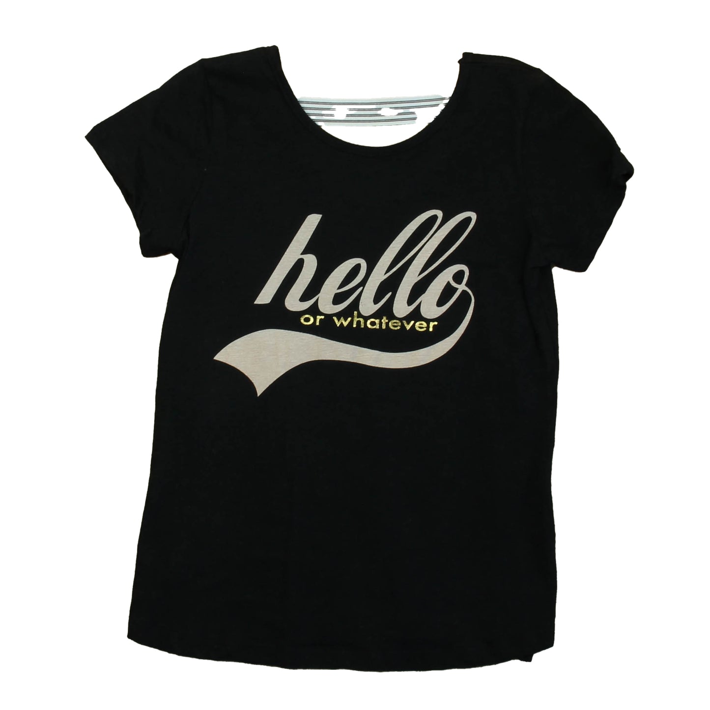 M.e.n.u. Girls Black T-Shirt Size: 6 Years