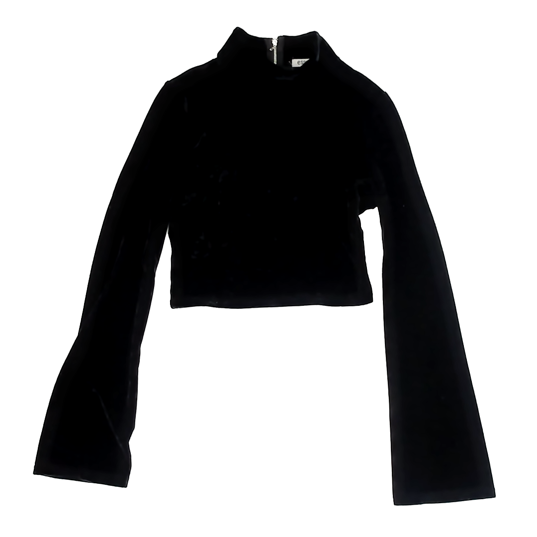 Essue Girls Black Long Sleeve Shirt Size: S Black