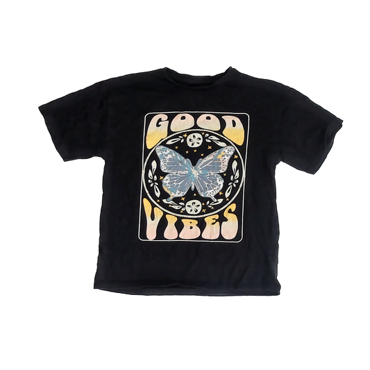 Jessica Simpson Girls Black T-Shirt Size: 12 Years Black