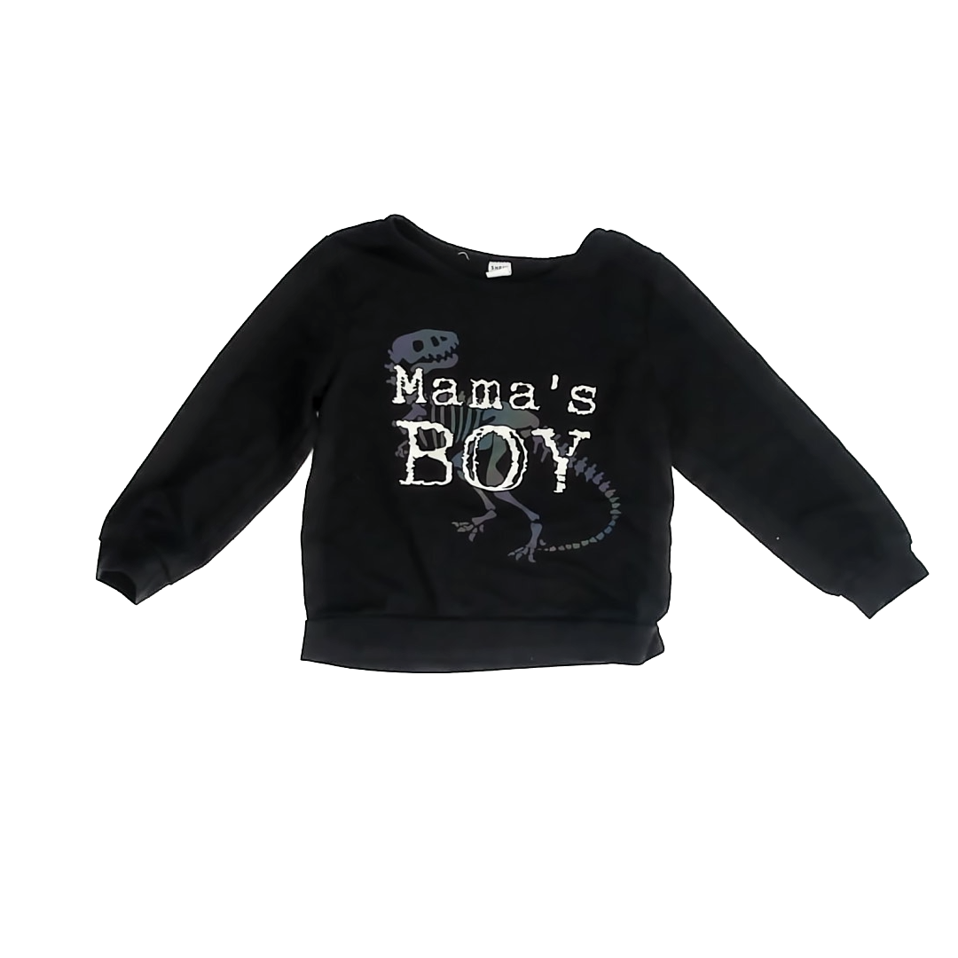 Shein Boys Black Sweatshirt Size: 6 Years Black