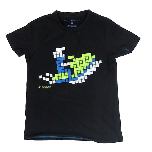 Rockets Of Awesome Boys Black T-Shirt Size: 10 Years Black