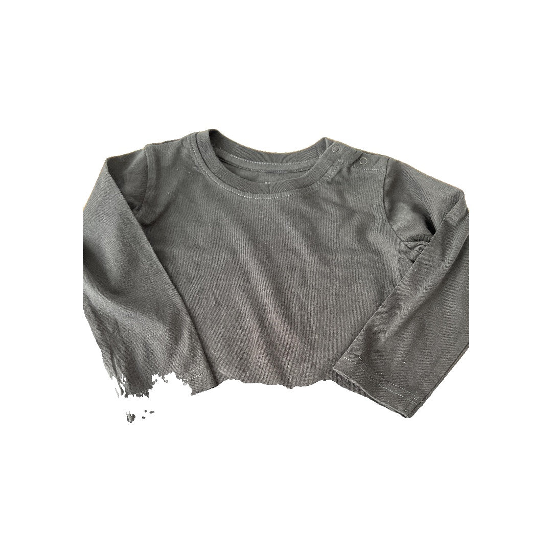 Primary Unisex Black Long Sleeve Shirt Size: 12-18 months Black