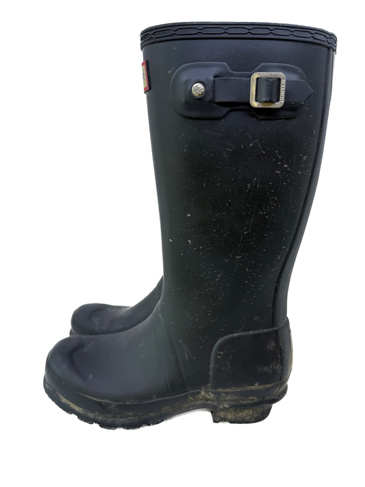 Hunter Unisex Black Rain Boots Size: Youth 2-3 Black