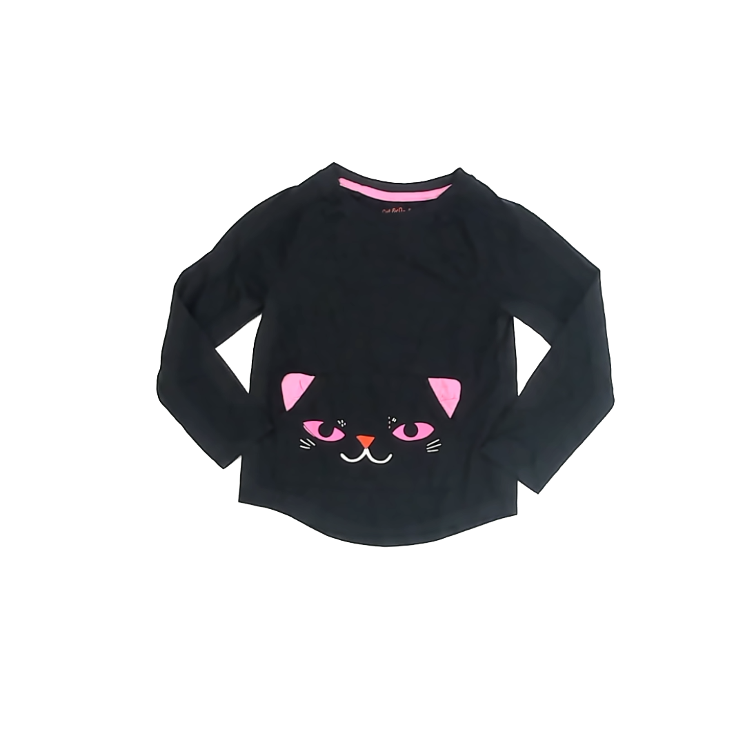 Cat & Jack Girls Black Long Sleeve T-Shirt Size: 5T Black